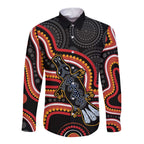Indigenous Platypus Australia Long Sleeve Button Shirt Australian Aboriginal Art Proud