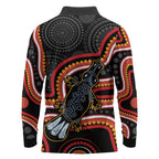 Indigenous Platypus Australia Long Sleeve Polo Shirt Australian Aboriginal Art Proud