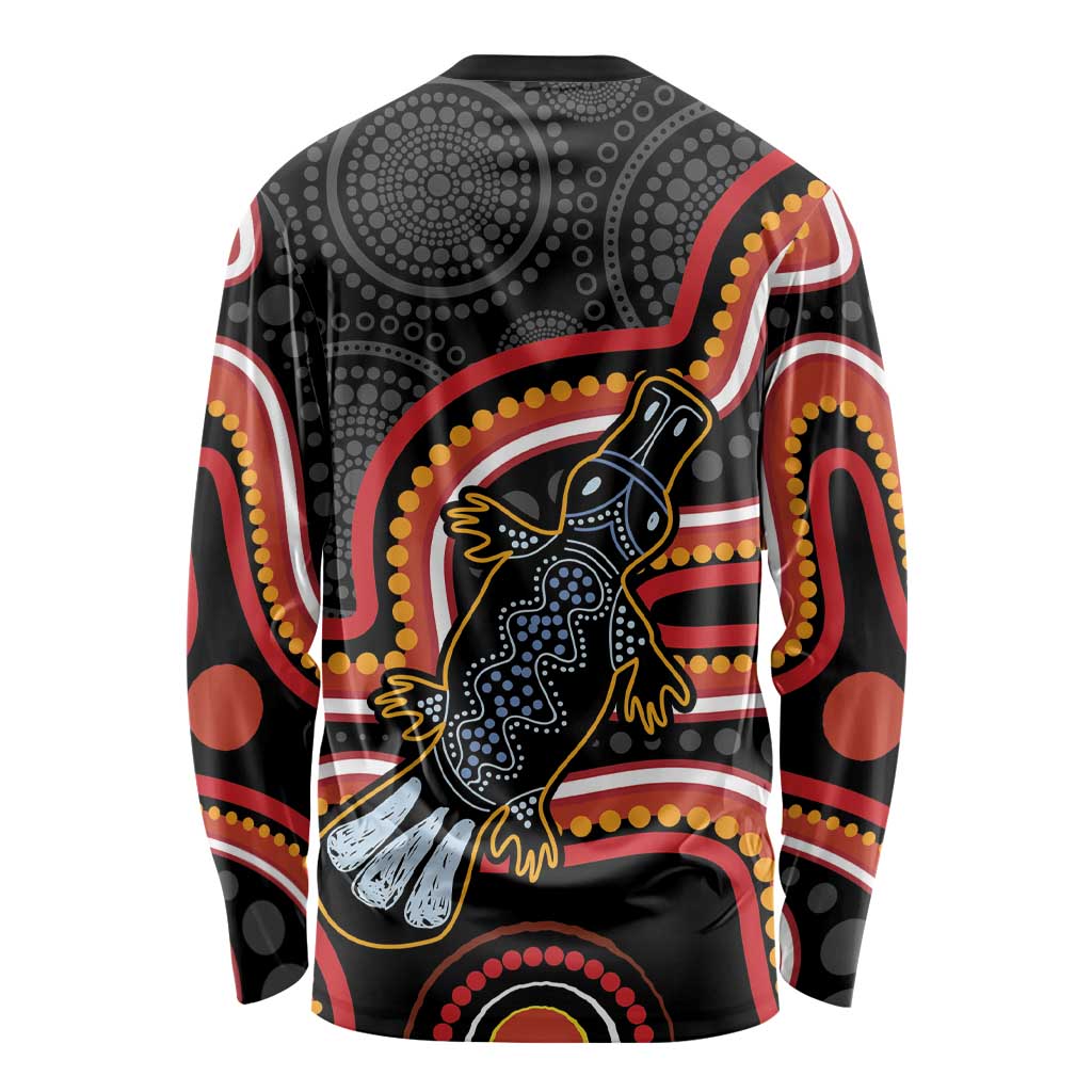 Indigenous Platypus Australia Long Sleeve Shirt Australian Aboriginal Art Proud