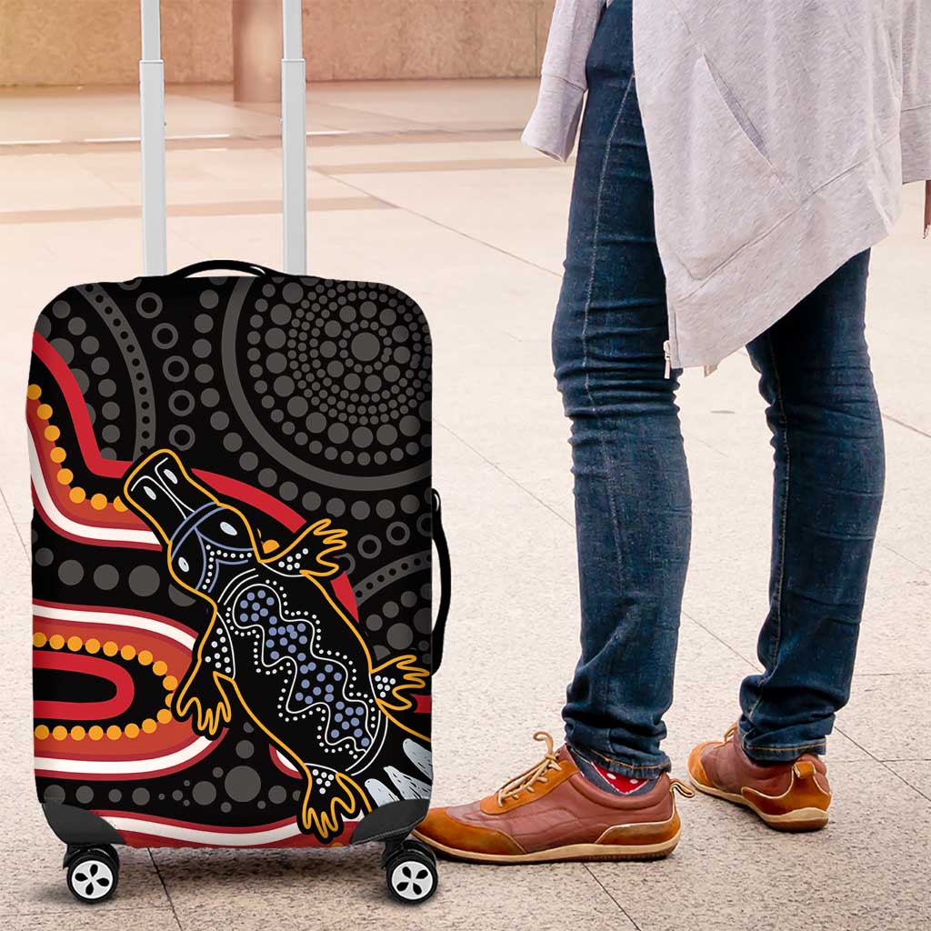 Indigenous Platypus Australia Luggage Cover Australian Aboriginal Art Proud