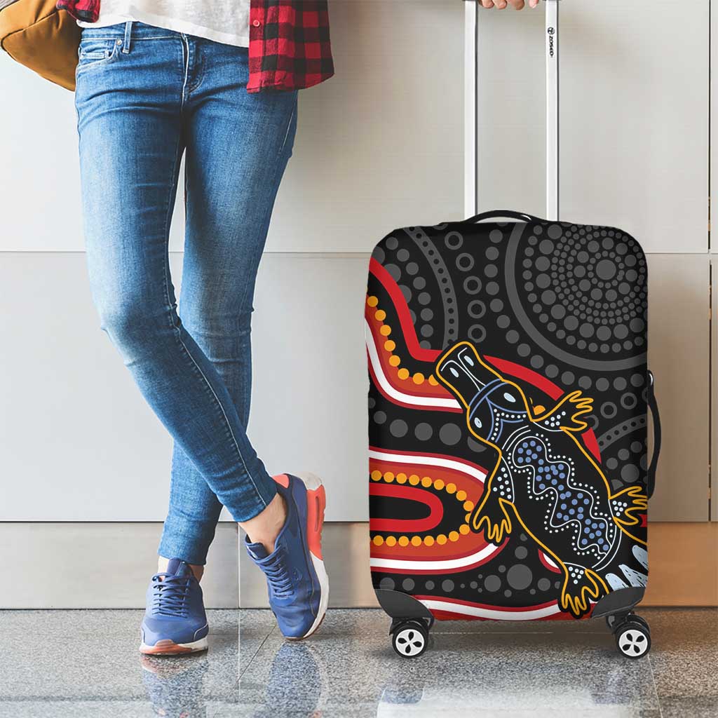 Indigenous Platypus Australia Luggage Cover Australian Aboriginal Art Proud
