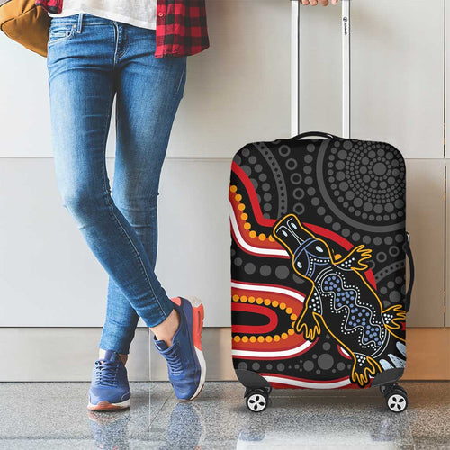 Indigenous Platypus Australia Luggage Cover Australian Aboriginal Art Proud