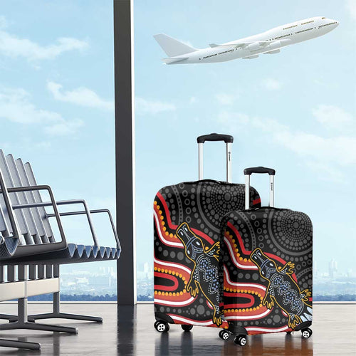 Indigenous Platypus Australia Luggage Cover Australian Aboriginal Art Proud