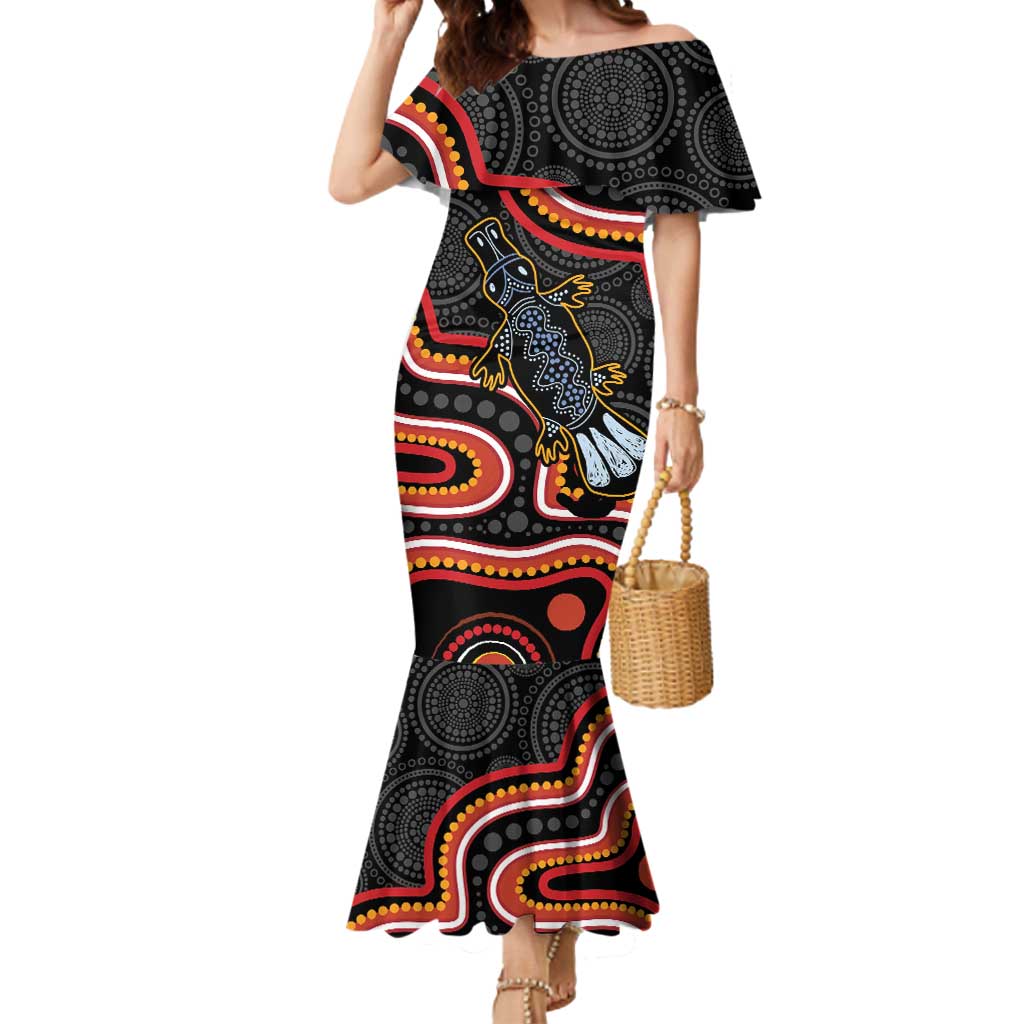 Indigenous Platypus Australia Mermaid Dress Australian Aboriginal Art Proud