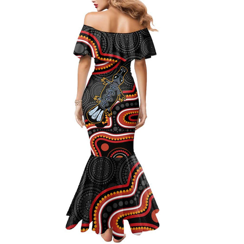 Indigenous Platypus Australia Mermaid Dress Australian Aboriginal Art Proud