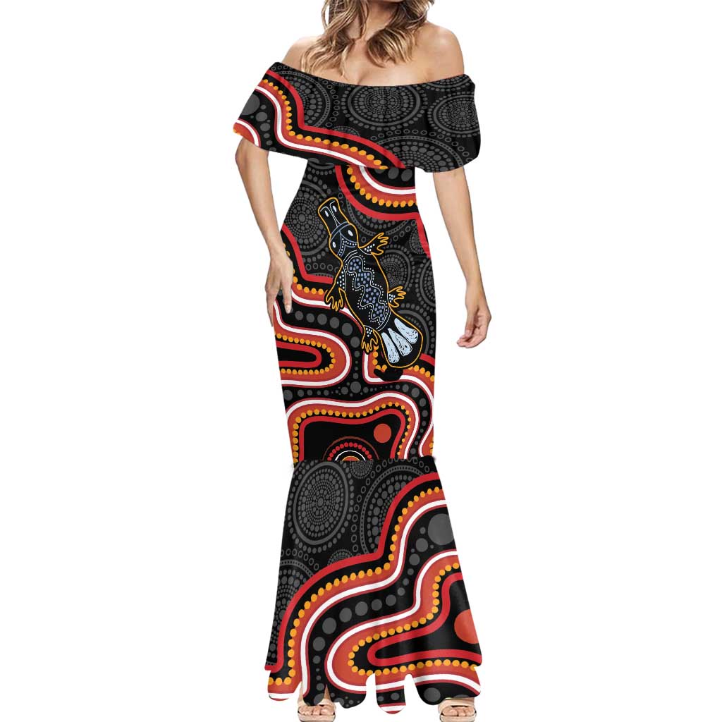 Indigenous Platypus Australia Mermaid Dress Australian Aboriginal Art Proud
