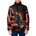 Indigenous Platypus Australia Padded Jacket Australian Aboriginal Art Proud