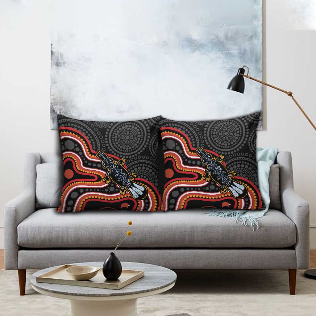 Indigenous Platypus Australia Pillow Cover Australian Aboriginal Art Proud
