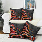 Indigenous Platypus Australia Pillow Cover Australian Aboriginal Art Proud