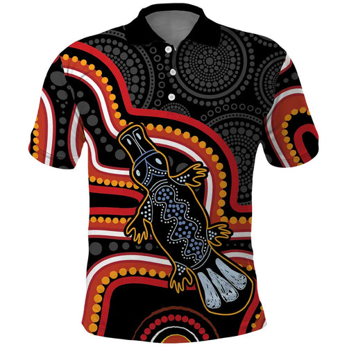 Indigenous Platypus Australia Polo Shirt Australian Aboriginal Art Proud