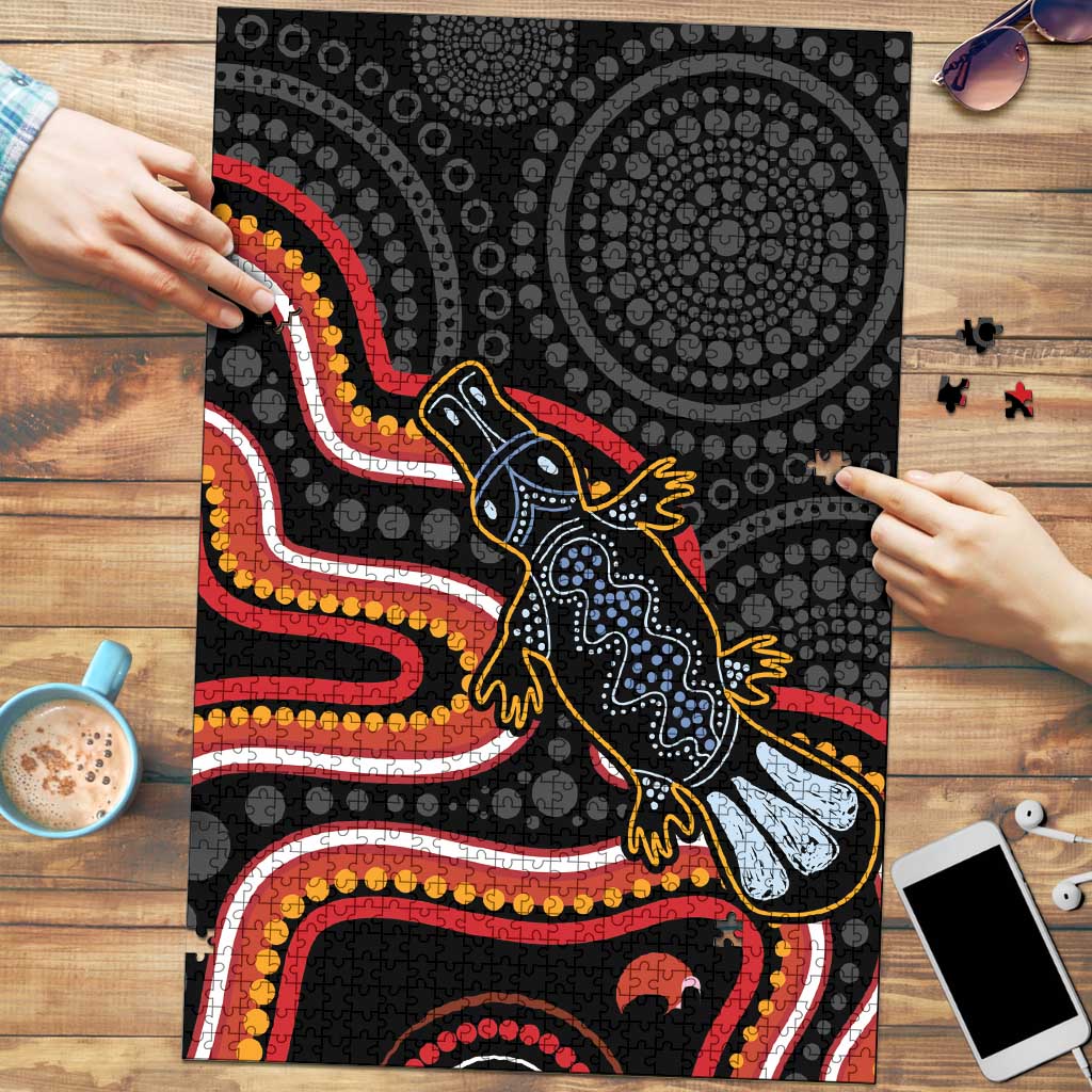 Indigenous Platypus Australia Puzzle Australian Aboriginal Art Proud