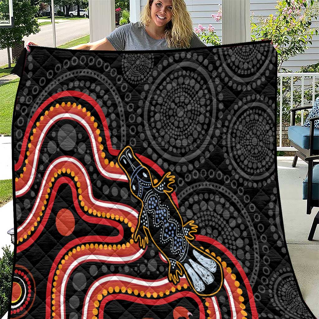 Indigenous Platypus Australia Quilt Australian Aboriginal Art Proud