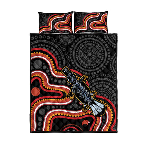 Indigenous Platypus Australia Quilt Bed Set Australian Aboriginal Art Proud