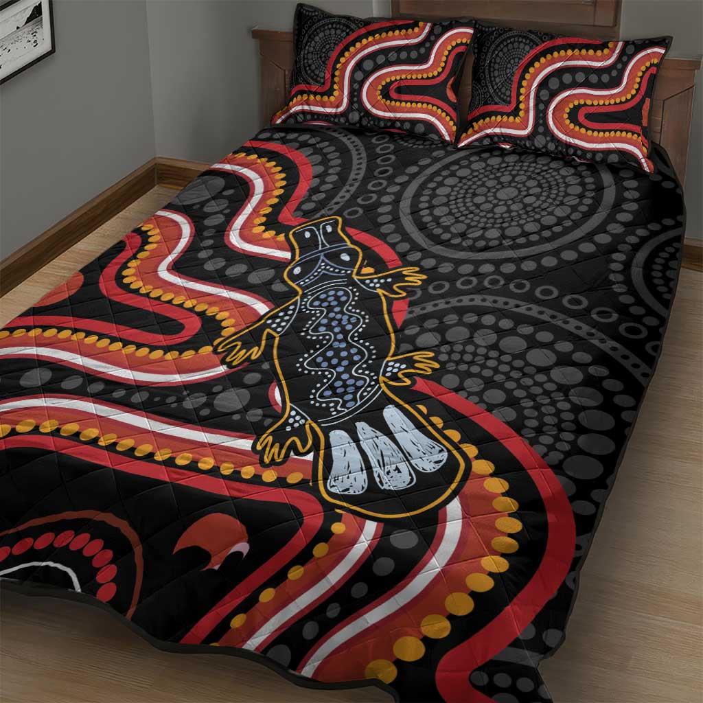 Indigenous Platypus Australia Quilt Bed Set Australian Aboriginal Art Proud