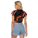 Indigenous Platypus Australia Raglan Cropped T Shirt Australian Aboriginal Art Proud
