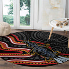 Indigenous Platypus Australia Round Carpet Australian Aboriginal Art Proud