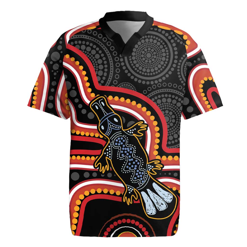Indigenous Platypus Australia Rugby Jersey Australian Aboriginal Art Proud