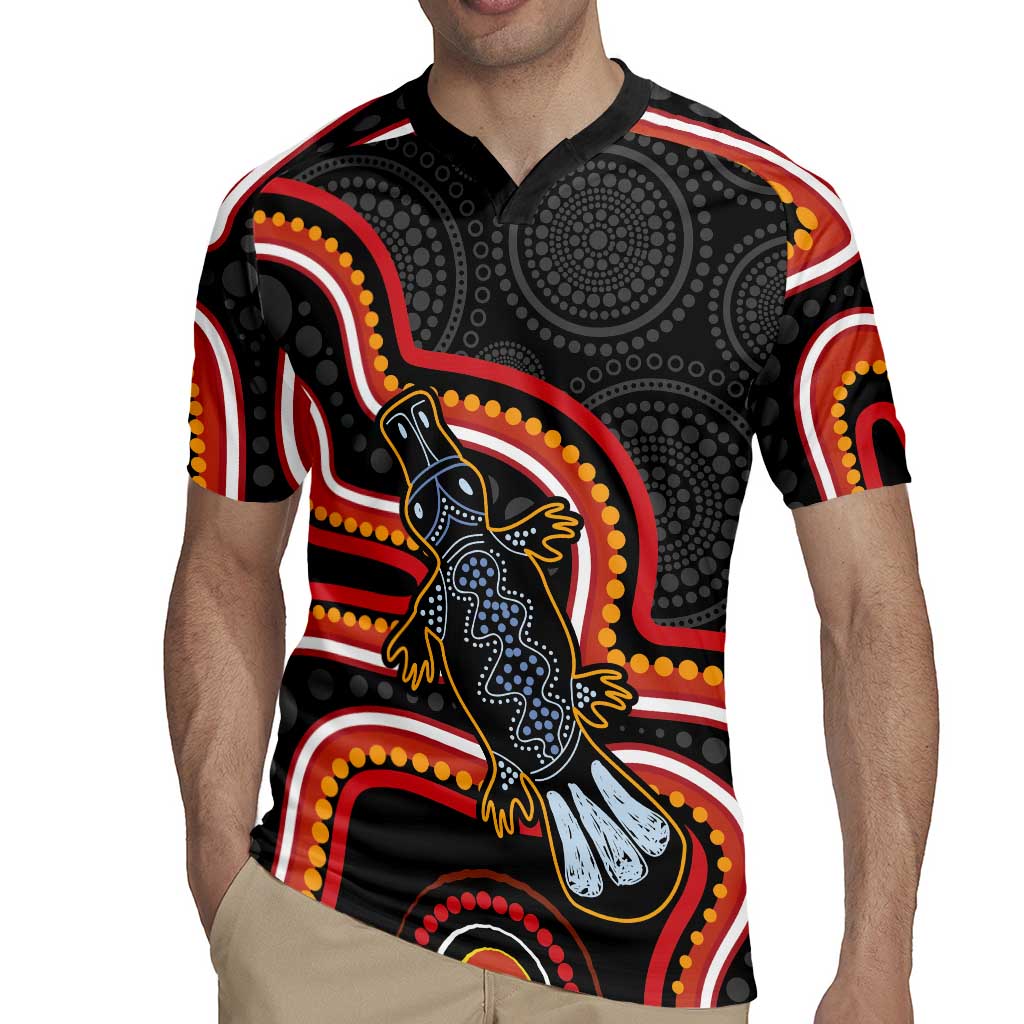 Indigenous Platypus Australia Rugby Jersey Australian Aboriginal Art Proud