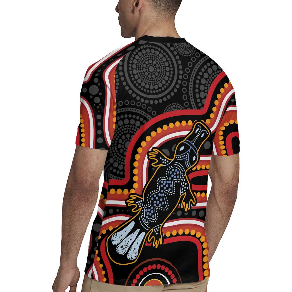 Indigenous Platypus Australia Rugby Jersey Australian Aboriginal Art Proud