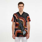 Indigenous Platypus Australia Scrub Top Australian Aboriginal Art Proud
