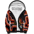 Indigenous Platypus Australia Sherpa Hoodie Australian Aboriginal Art Proud