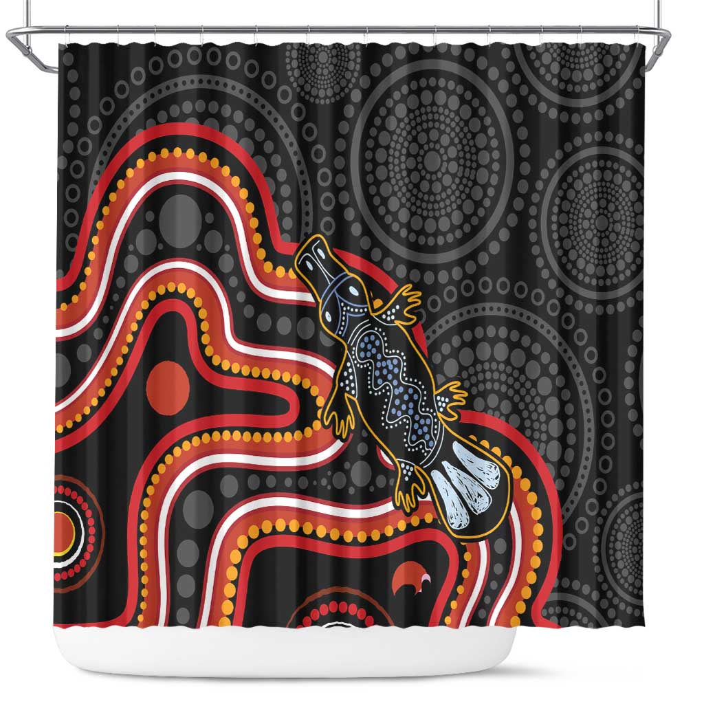 Indigenous Platypus Australia Shower Curtain Australian Aboriginal Art Proud