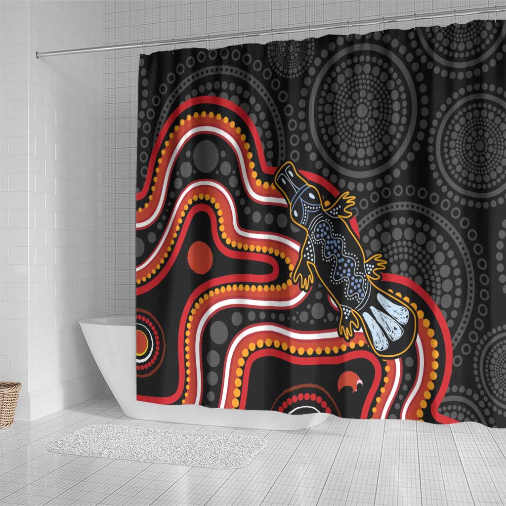 Indigenous Platypus Australia Shower Curtain Australian Aboriginal Art Proud