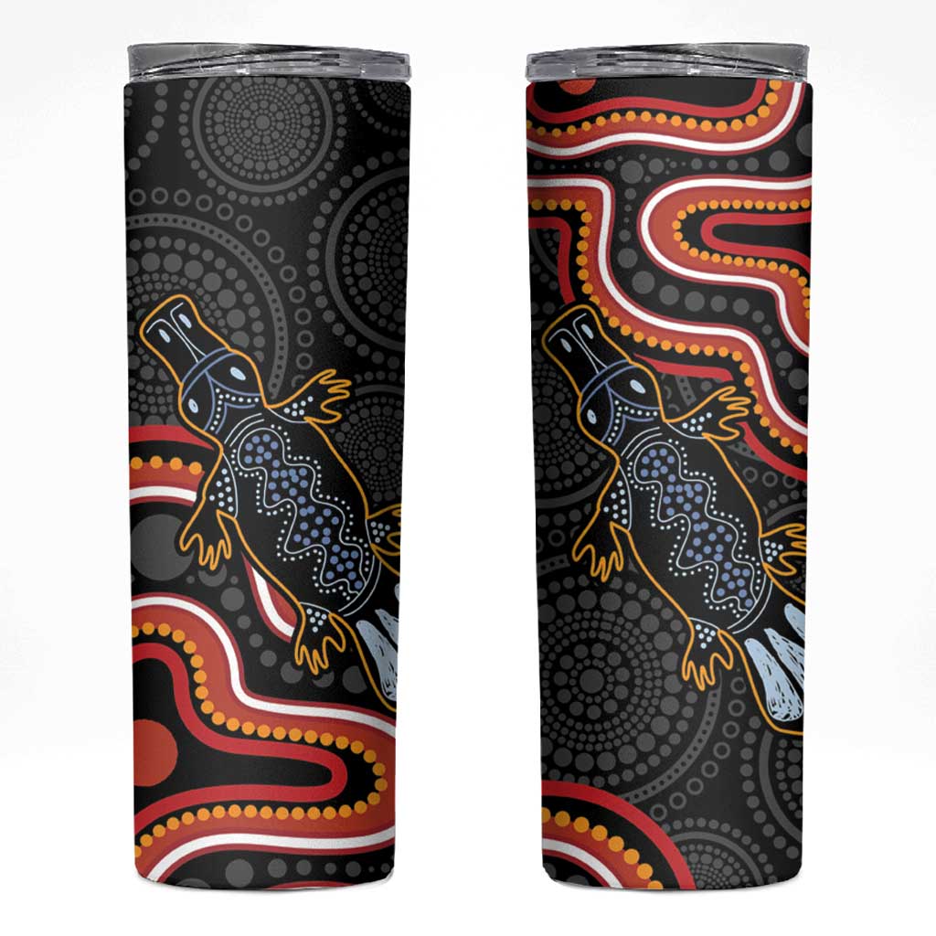 Indigenous Platypus Australia Skinny Tumbler Australian Aboriginal Art Proud