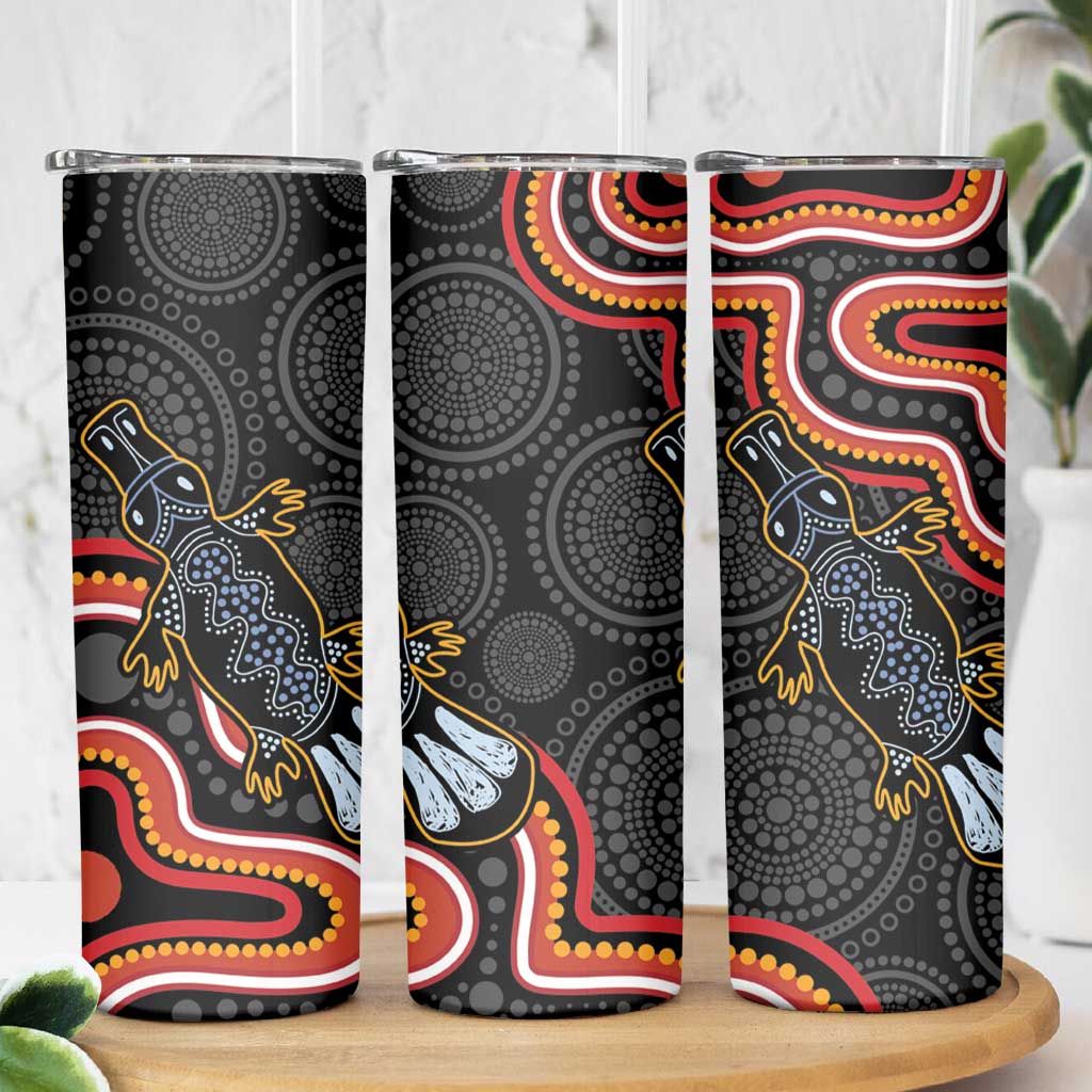 Indigenous Platypus Australia Skinny Tumbler Australian Aboriginal Art Proud