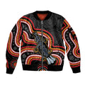 Indigenous Platypus Australia Sleeve Zip Bomber Jacket Australian Aboriginal Art Proud
