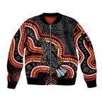 Indigenous Platypus Australia Sleeve Zip Bomber Jacket Australian Aboriginal Art Proud