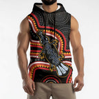Indigenous Platypus Australia Sleeveless Hoodie Australian Aboriginal Art Proud