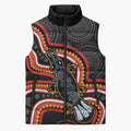 Indigenous Platypus Australia Sleeveless Puffer Jacket Australian Aboriginal Art Proud