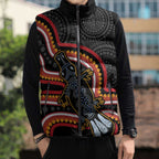 Indigenous Platypus Australia Sleeveless Puffer Jacket Australian Aboriginal Art Proud