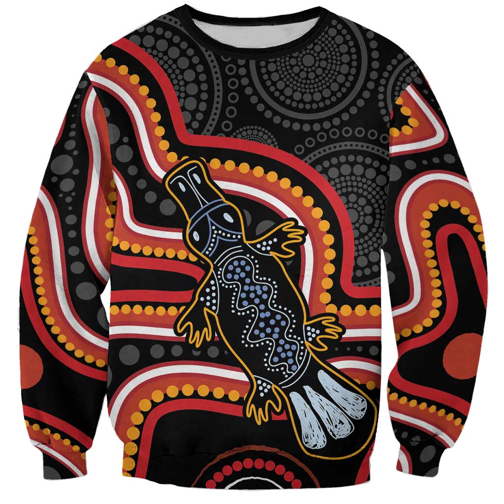 Indigenous Platypus Australia Sweatshirt Australian Aboriginal Art Proud