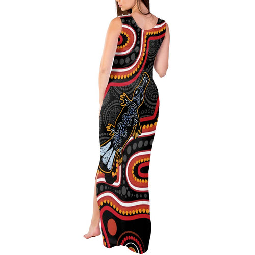 Indigenous Platypus Australia Tank Maxi Dress Australian Aboriginal Art Proud