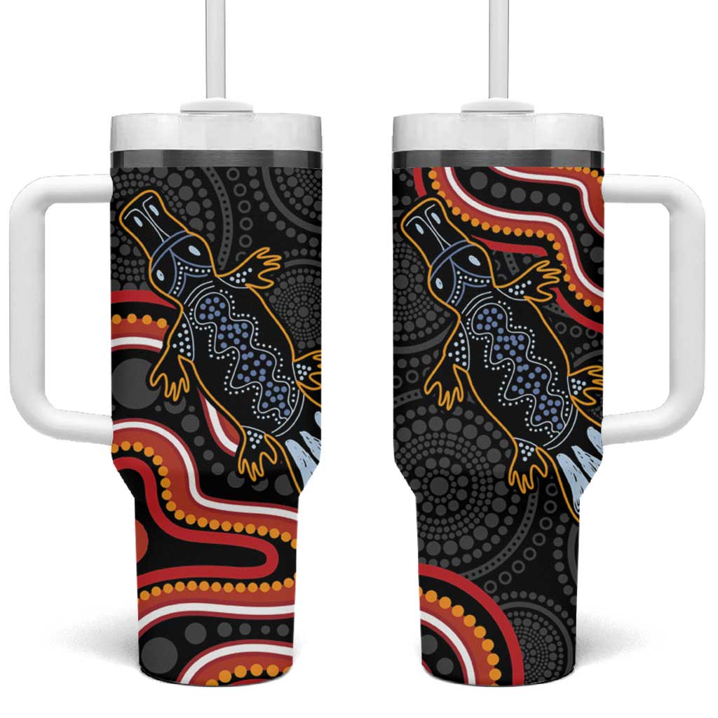 Indigenous Platypus Australia Tumbler With Handle Australian Aboriginal Art Proud