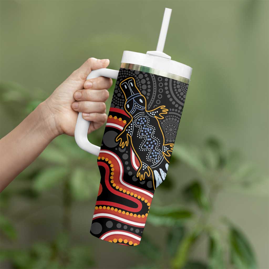Indigenous Platypus Australia Tumbler With Handle Australian Aboriginal Art Proud