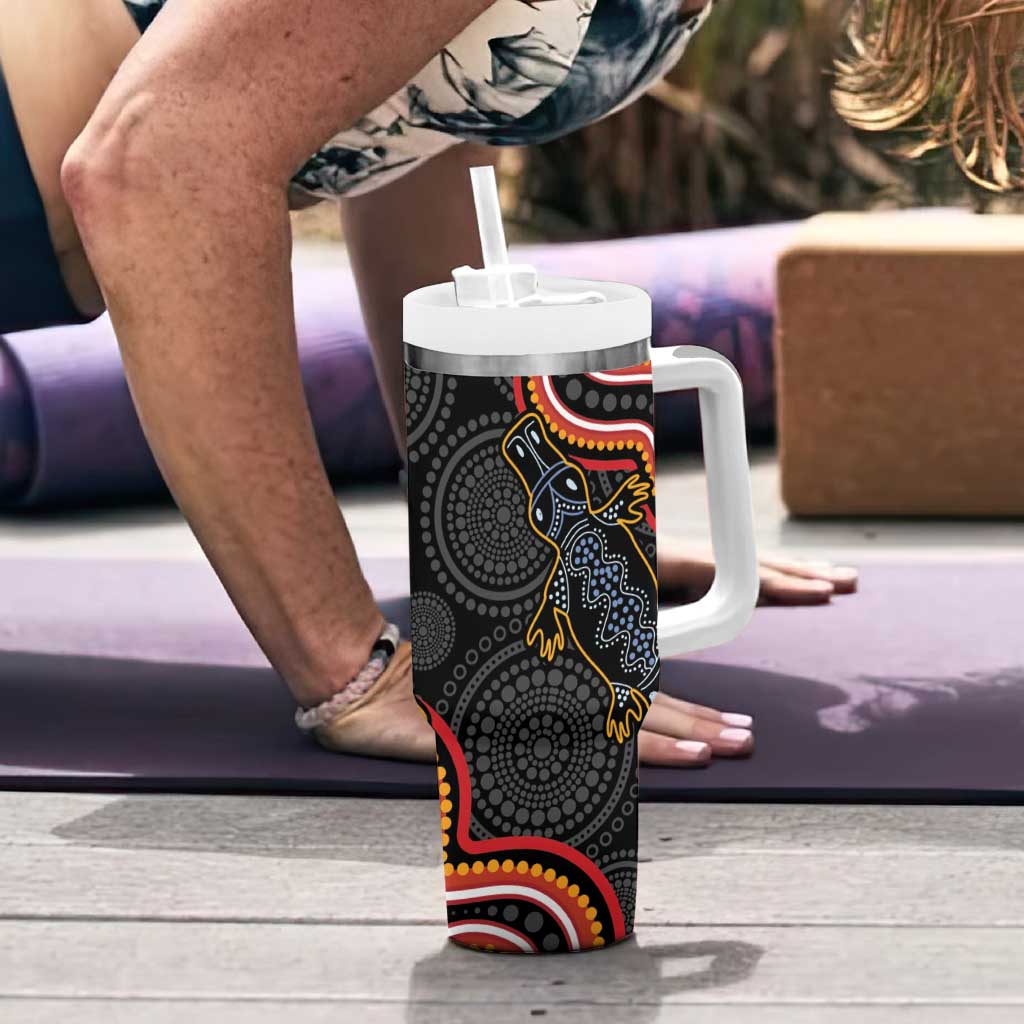 Indigenous Platypus Australia Tumbler With Handle Australian Aboriginal Art Proud