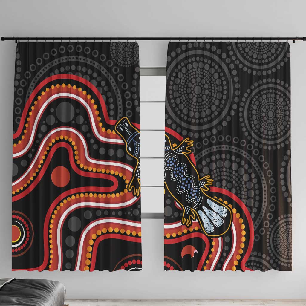 Indigenous Platypus Australia Window Curtain Australian Aboriginal Art Proud