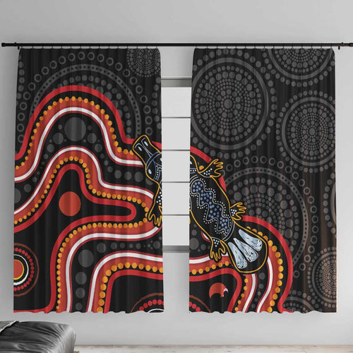 Indigenous Platypus Australia Window Curtain Australian Aboriginal Art Proud