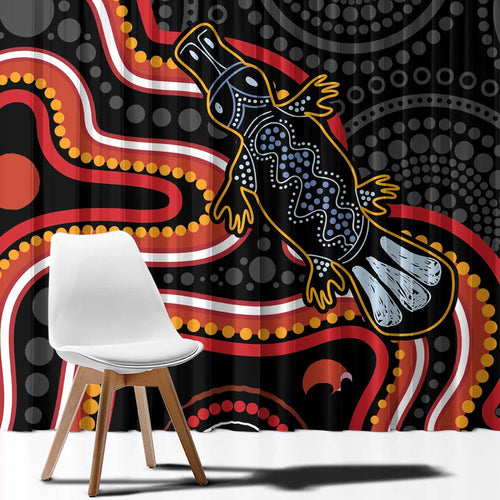Indigenous Platypus Australia Window Curtain Australian Aboriginal Art Proud