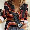 Indigenous Platypus Australia Women Casual Shirt Australian Aboriginal Art Proud