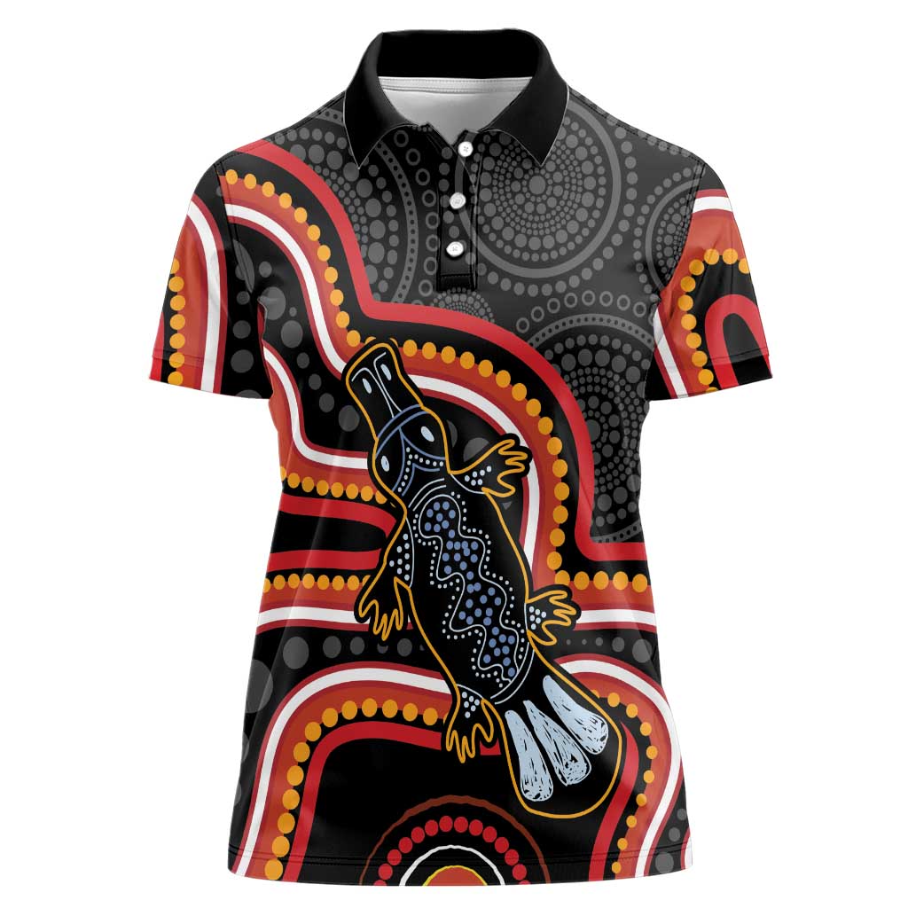 Indigenous Platypus Australia Women Polo Shirt Australian Aboriginal Art Proud