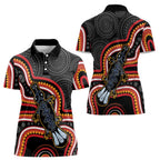 Indigenous Platypus Australia Women Polo Shirt Australian Aboriginal Art Proud