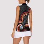 Indigenous Platypus Australia Women Sleeveless Polo Shirt Australian Aboriginal Art Proud