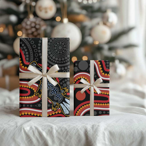 Indigenous Platypus Australia Wrapping Paper Australian Aboriginal Art Proud