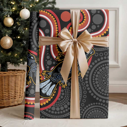 Indigenous Platypus Australia Wrapping Paper Australian Aboriginal Art Proud