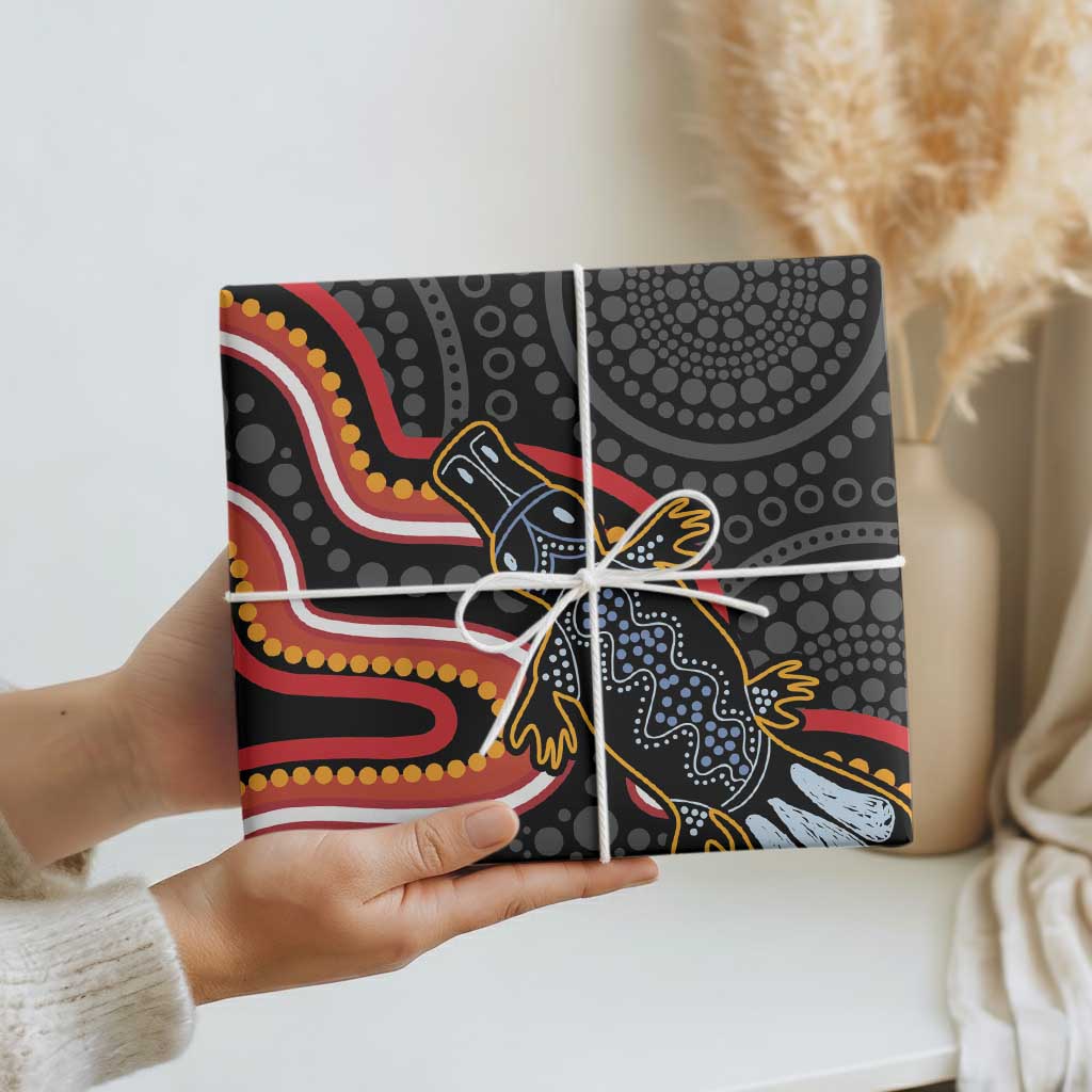Indigenous Platypus Australia Wrapping Paper Australian Aboriginal Art Proud