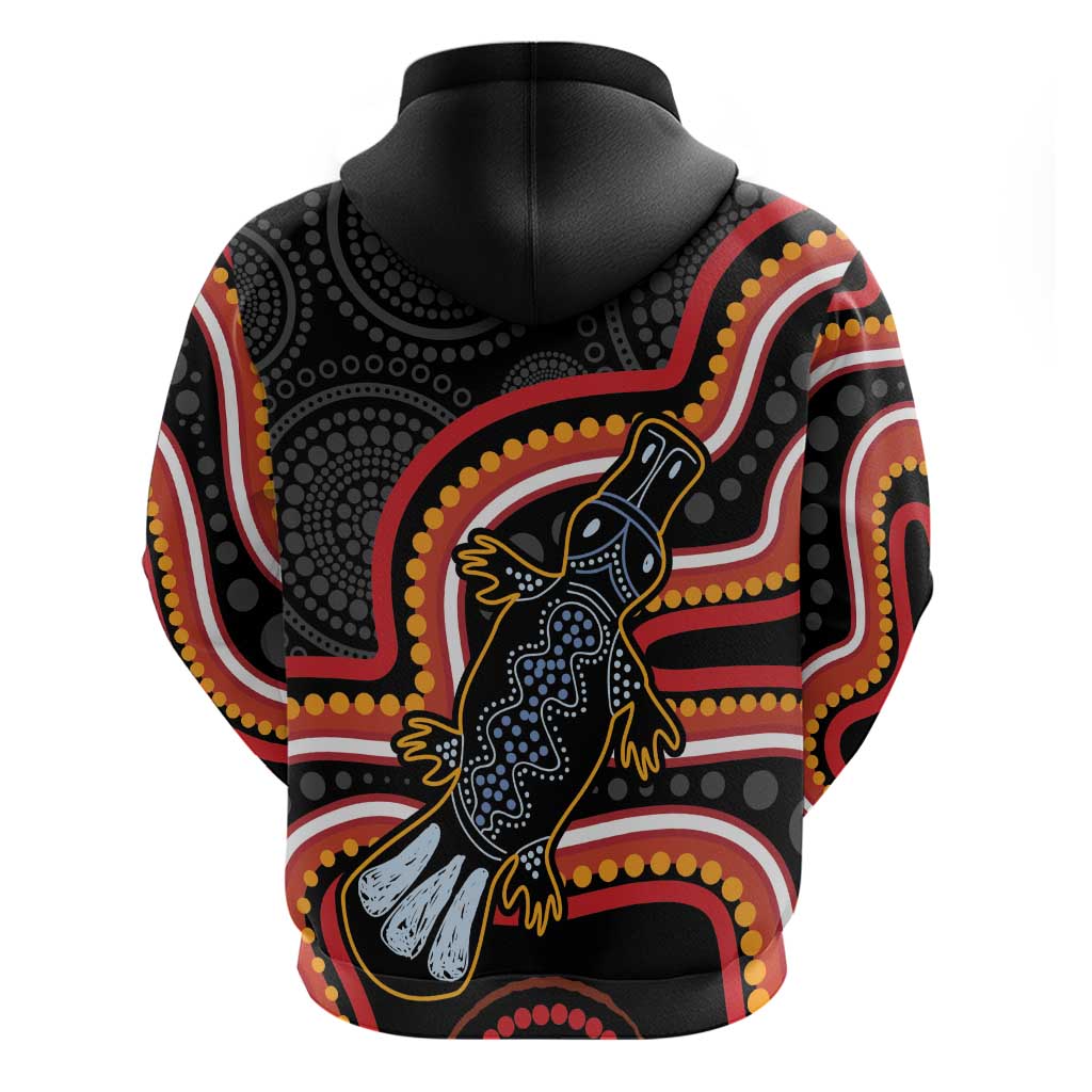 Indigenous Platypus Australia Zip Hoodie Australian Aboriginal Art Proud